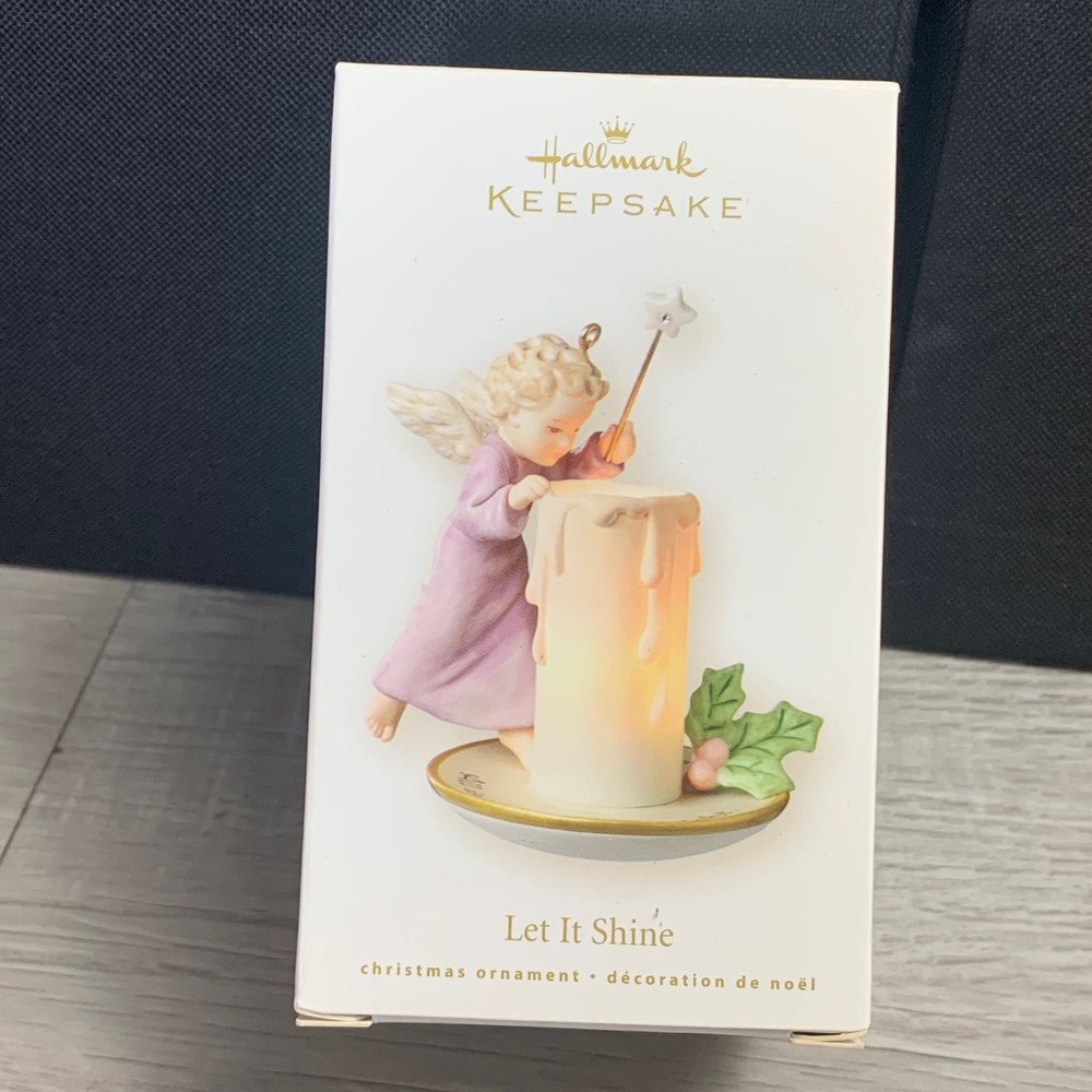 Hallmark Keepsake 2008 Let It Shine Angel Candle Ornament Joanne Eschrich